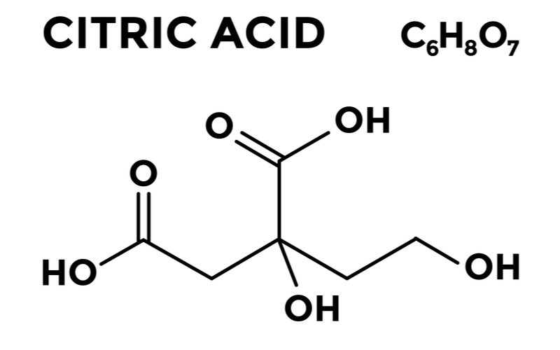 Vzorec kyseliny citrónové