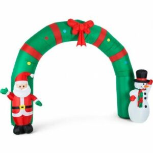 oneConcept Merry Welcome, 250 cm, nafukovací vánoční dekorace, brankový oblouk, LED