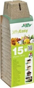 Jiffy Products Rašelinový květináč hranatý Jiffypot® S8-15, 8 x 8 cm – balení 15 kusů