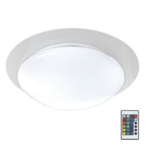 B.K.Licht BKL1025 – LED RGB Stmívatelné koupelnové stropní svítidlo ASKELLA LED/12W/230V IP44 + dálkové ovládání