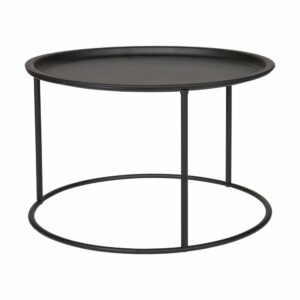 Černý konferenční stolek WOOOD Ivar, Ø 56 cm | Bonami
