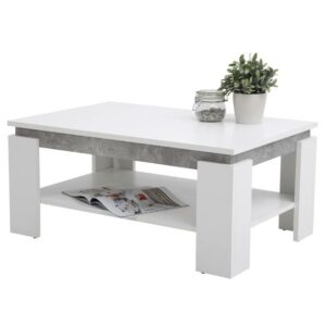 Konferenční stolek TIM II – bílá/beton