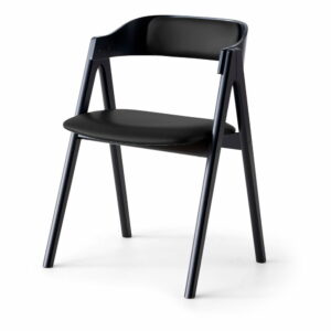 Černá jídelní židle z dubového dřeva s koženým sedákem Findahl by Hammel Mette | Bonami