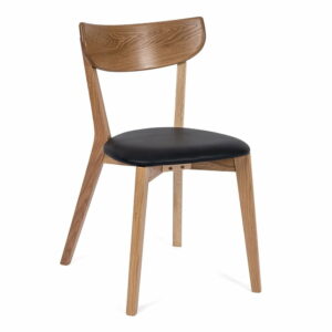 Jídelní židle z dubového dřeva s černým sedákem Arch – Bonami Essentials | Bonami
