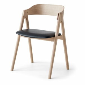 Jídelní židle z dubového dřeva s koženým sedákem Findahl by Hammel Mette | Bonami