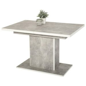 Stůl ALICE T – beton/bílá