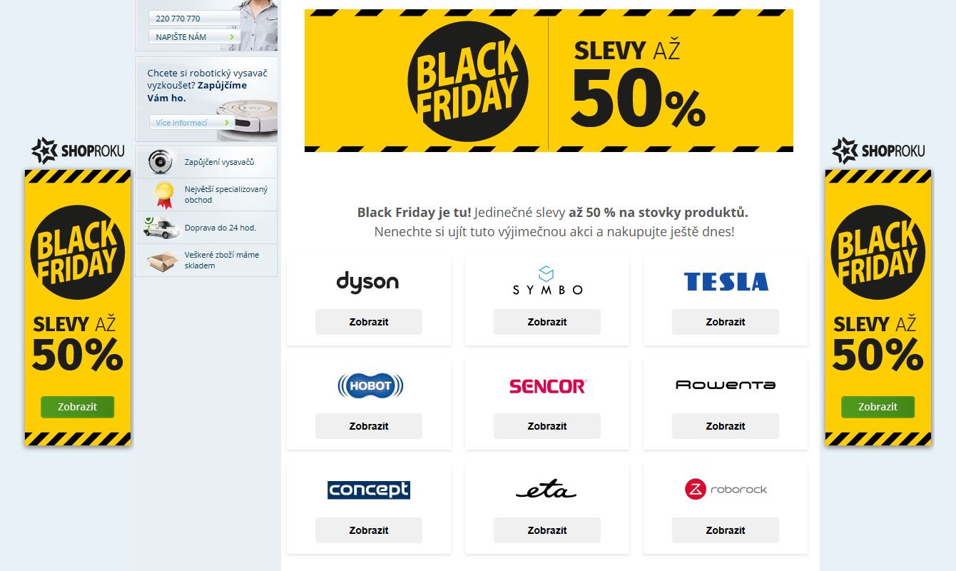 Robotický vysávač CZ black friday 2024