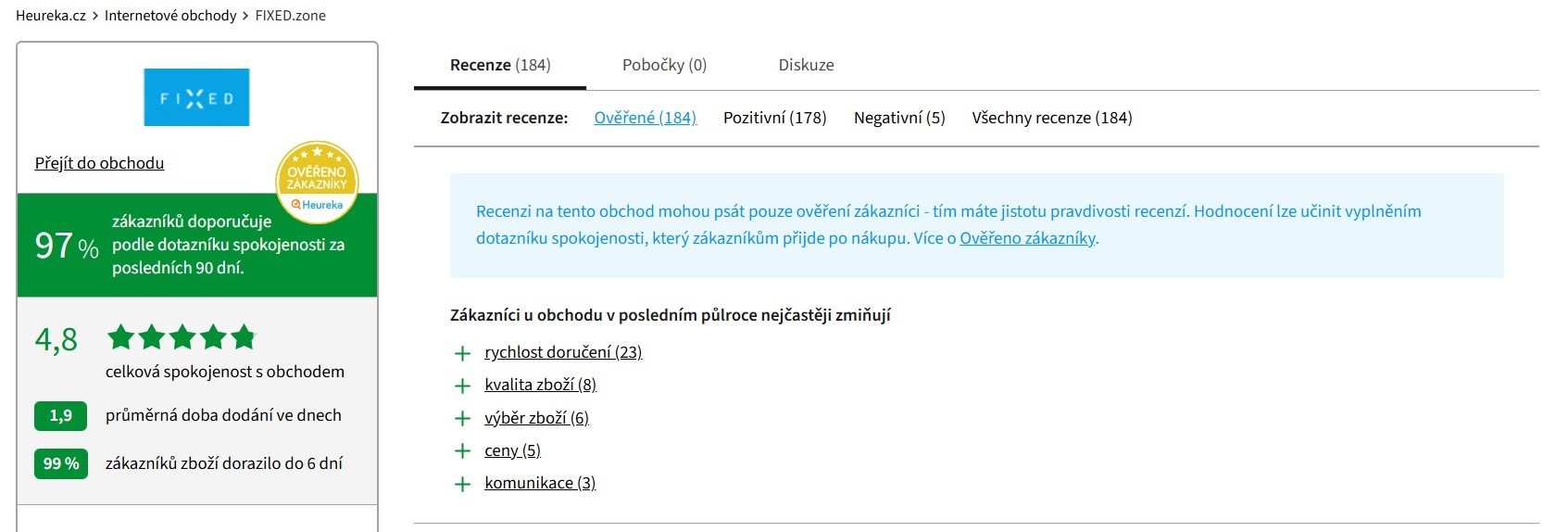 eshop Mixed.zone - Heureka recenze